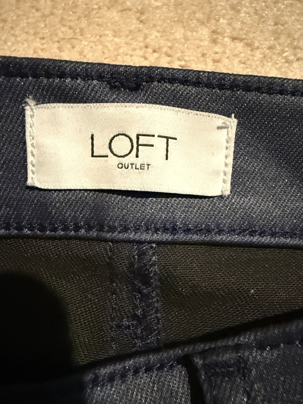 LOFT Navy Coated Skinny Jeans - Picture 4 of 9